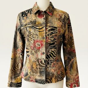 CHAQUETA FLORAL ESTAMPADA