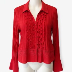 BLUSA CORRUGADA ROJA