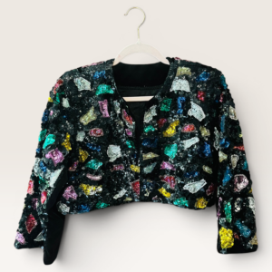 blazer vintage colores lentejuelas